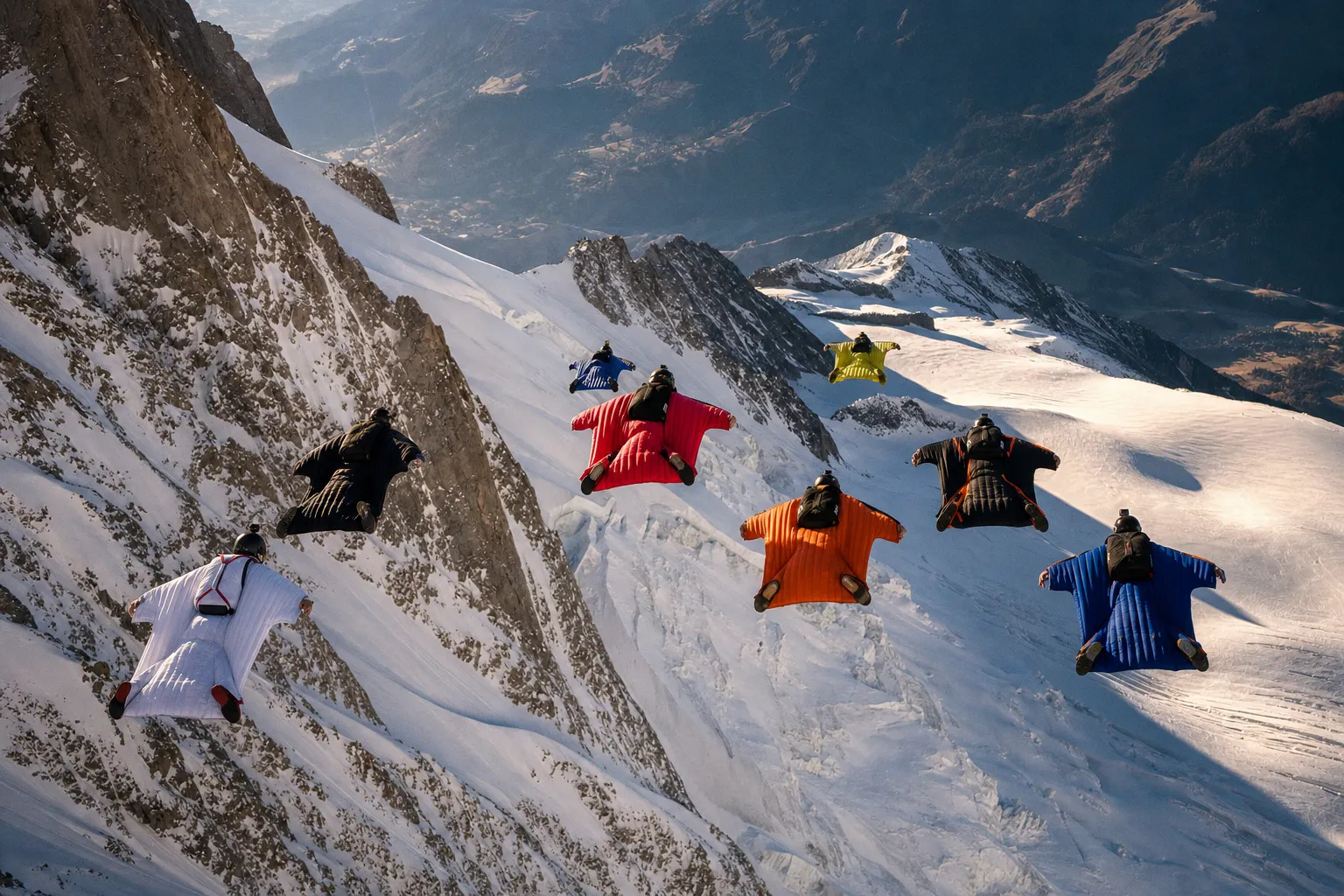 Exploit au Mont-Blanc : huit pilotes de wingsuit marquent l'histoire alpine