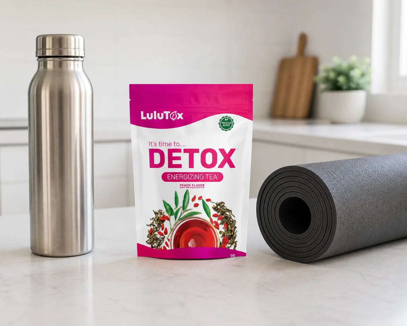 Lulutox Detox Tea — le produit au quotidien